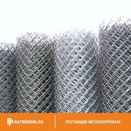 Сетка Рабица оцинкованная 60х60х3 мм в рулоне 1,5х10 м