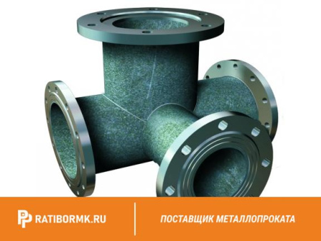 Тройник фланцевый с пожарной подставкой ППТФ 500х100