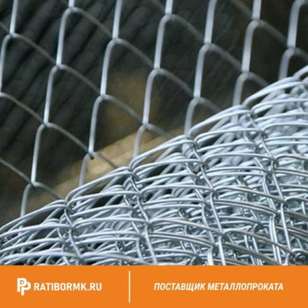 Сетка Рабица оцинкованная 60х60х5 мм в рулоне 1,5х10 м