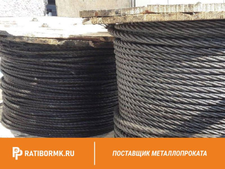 Канат стальной 5 мм ГОСТ 3063 ТК 1х19 (1+6+12)